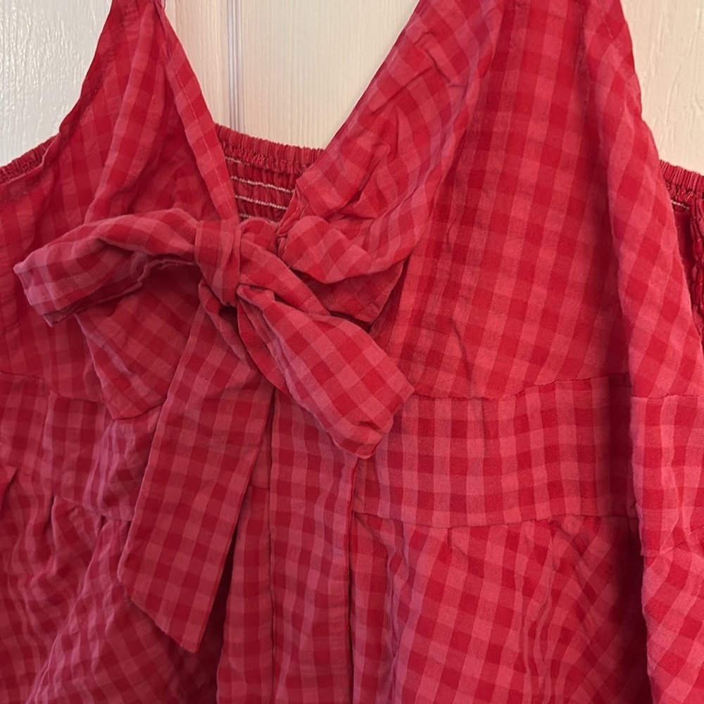 Pink Gingham Romper - Picture 2 of 9